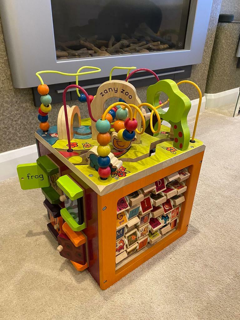 smyths wooden activity cube